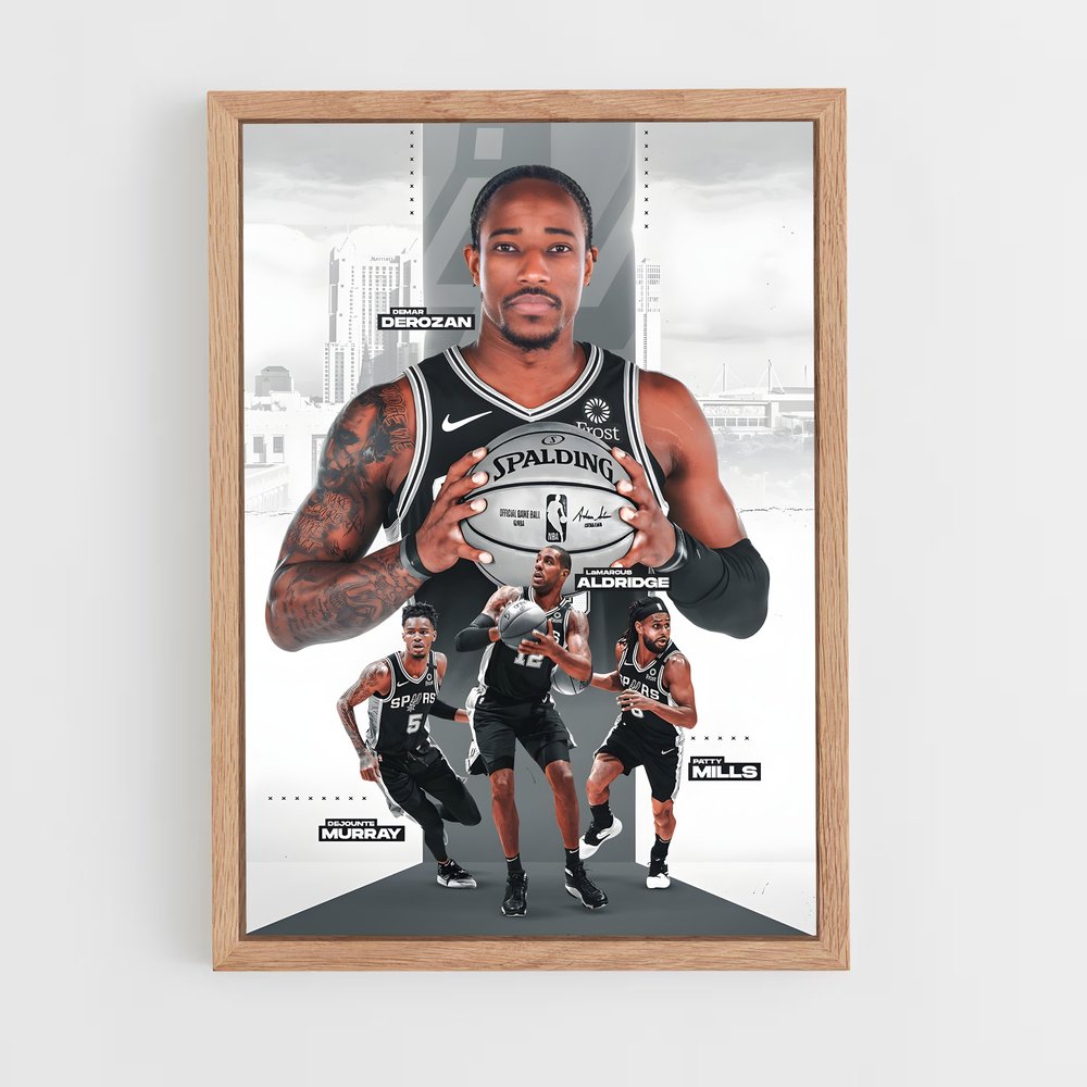 Poster Spurs Dynamique – affiche Basketball (vue 4)