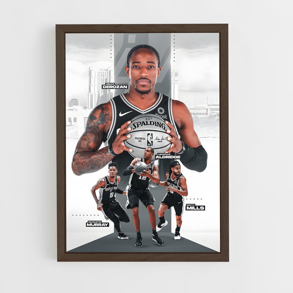 Poster Spurs Dynamique – affiche Basketball (vue 5)