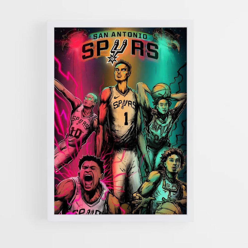 Poster Spurs Révolution – affiche Basketball (vue 3)