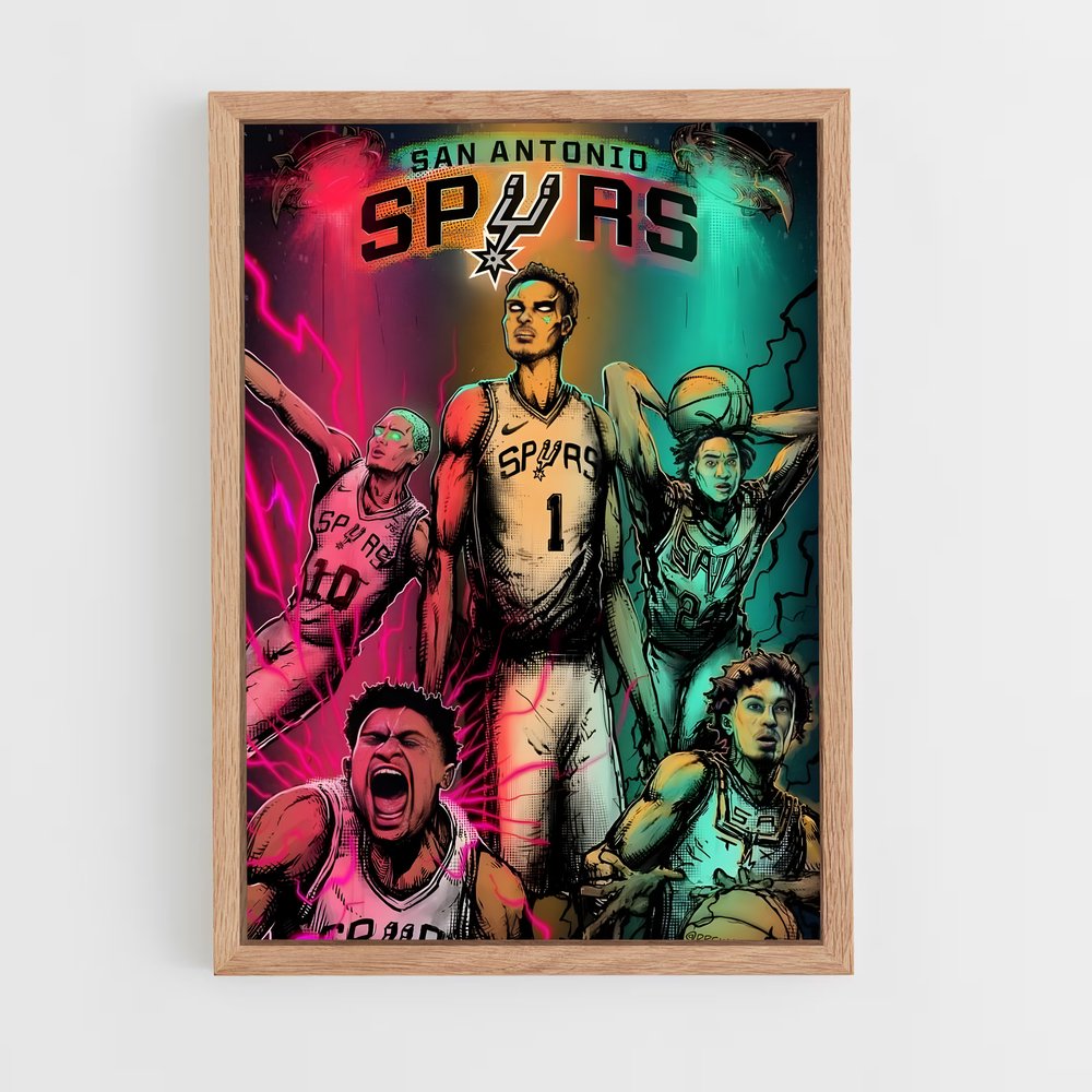 Poster Spurs Révolution – affiche Basketball (vue 4)
