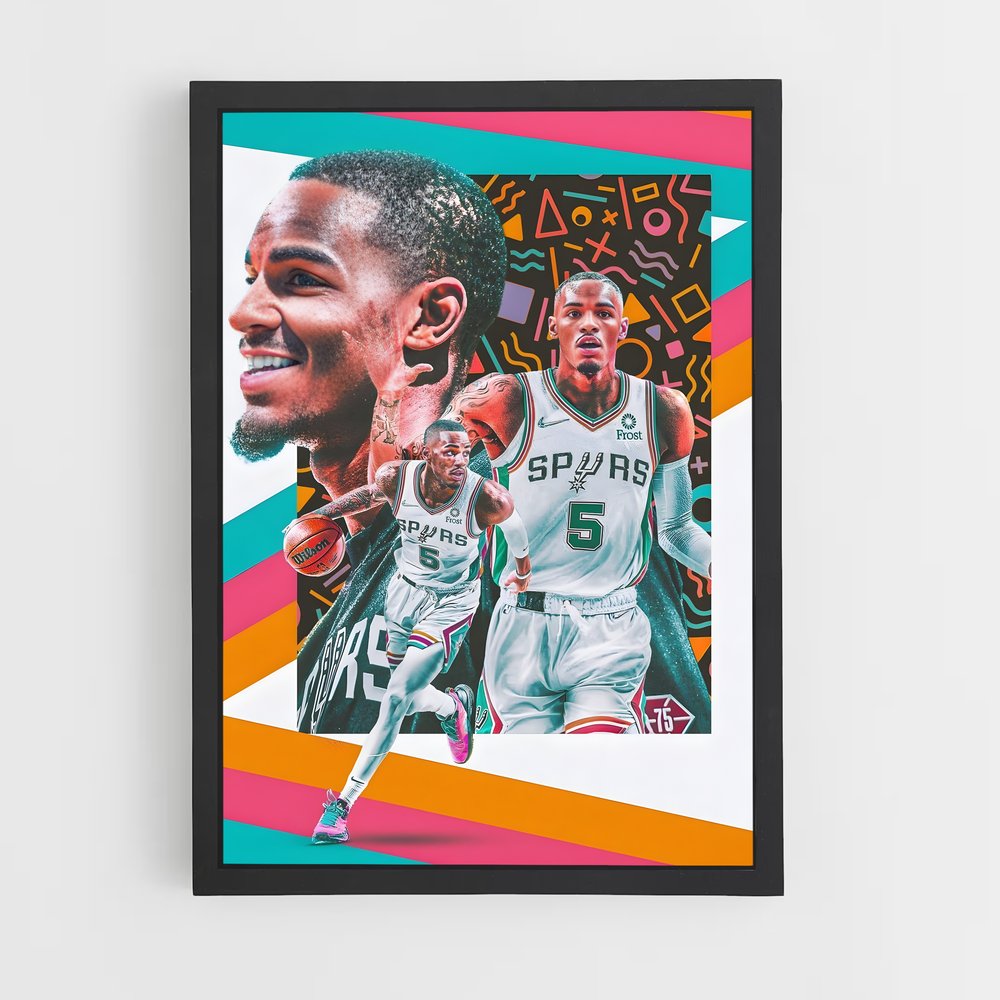 Poster San Antonio Basketball (vue 2)