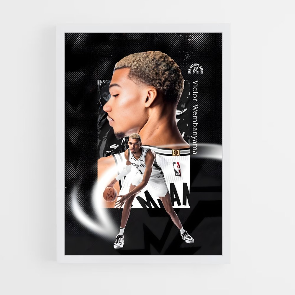Poster San Antonio Ballon de Basket – affiche Basketball (vue 3)