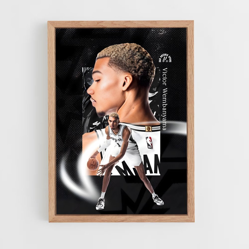 Poster San Antonio Ballon de Basket – affiche Basketball (vue 4)