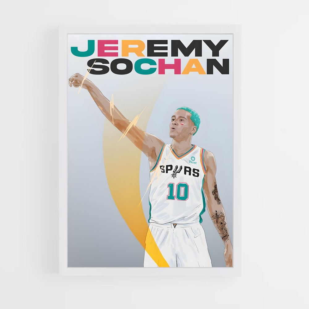 Poster Spurs Énergie – affiche Basketball (vue 3)