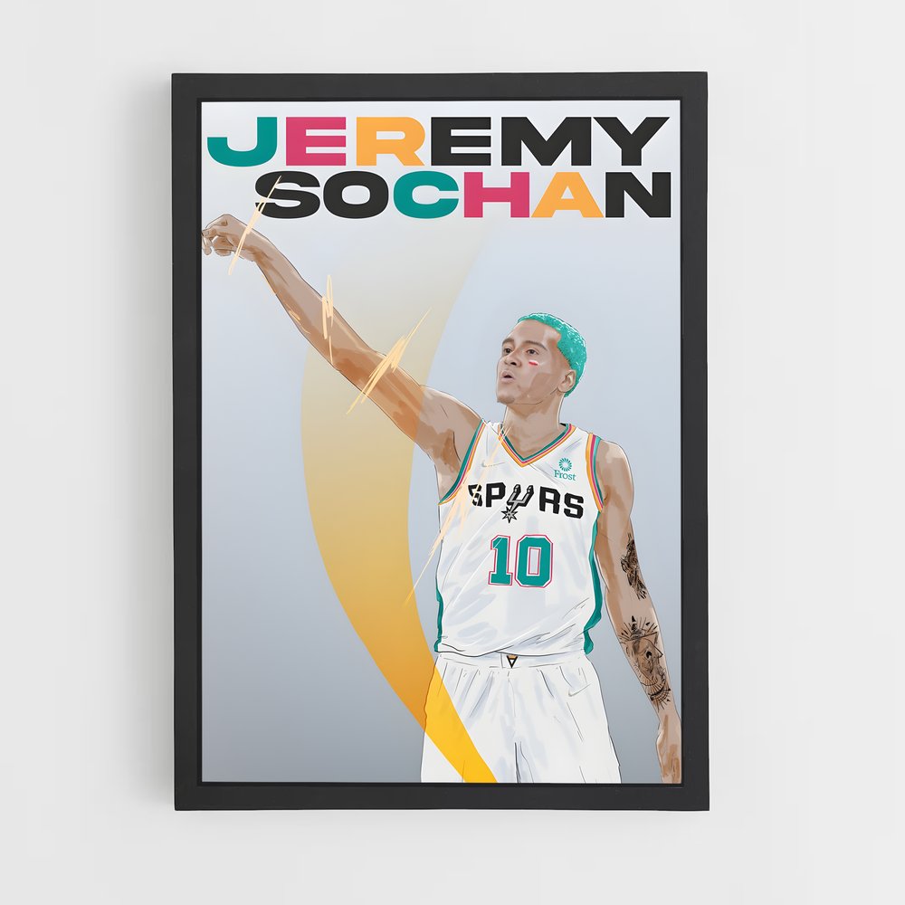 Poster Spurs Énergie – affiche Basketball (vue 2)