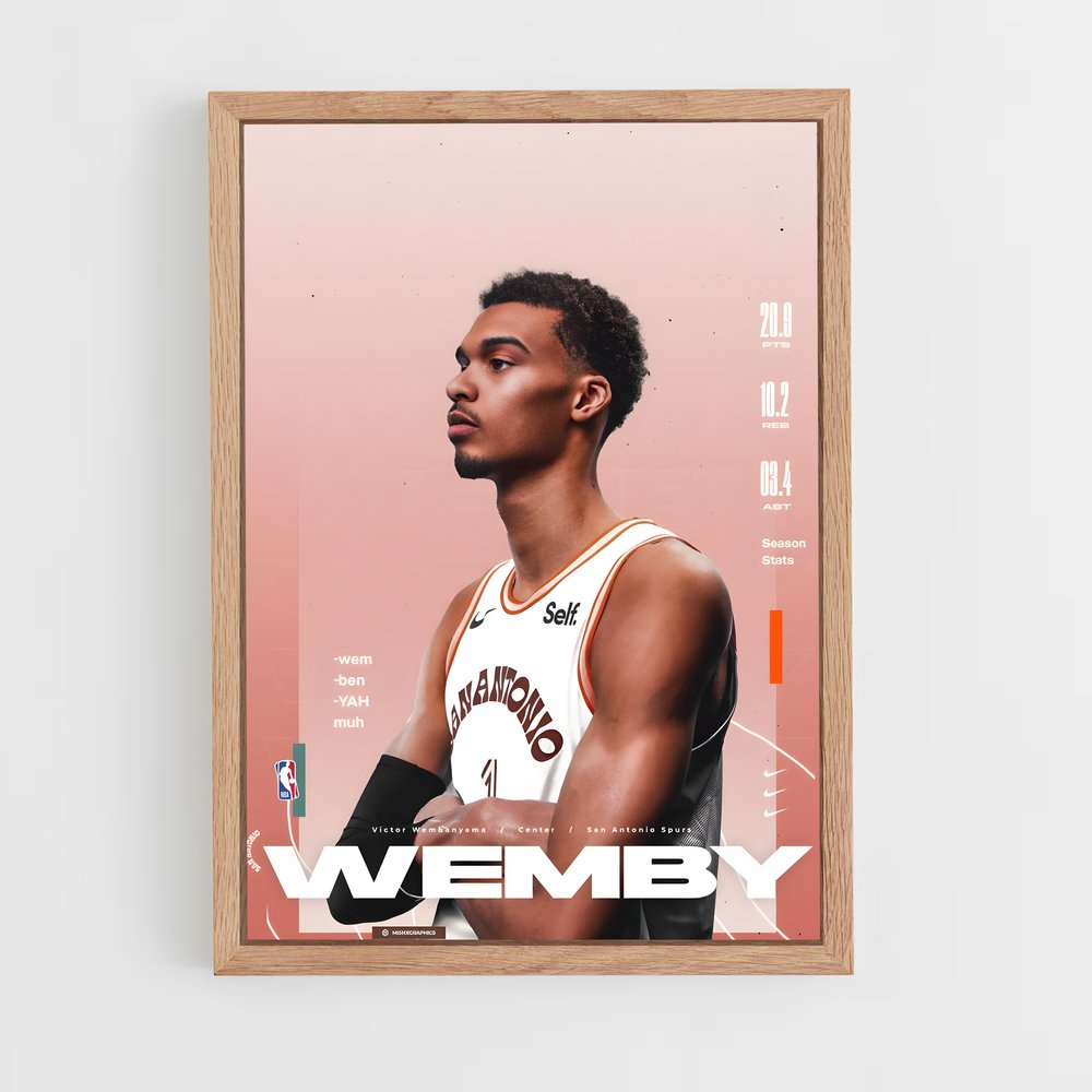 Poster Wemby Focus – affiche Basketball (vue 4)