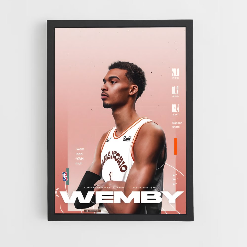 Poster Wemby Focus – affiche Basketball (vue 2)