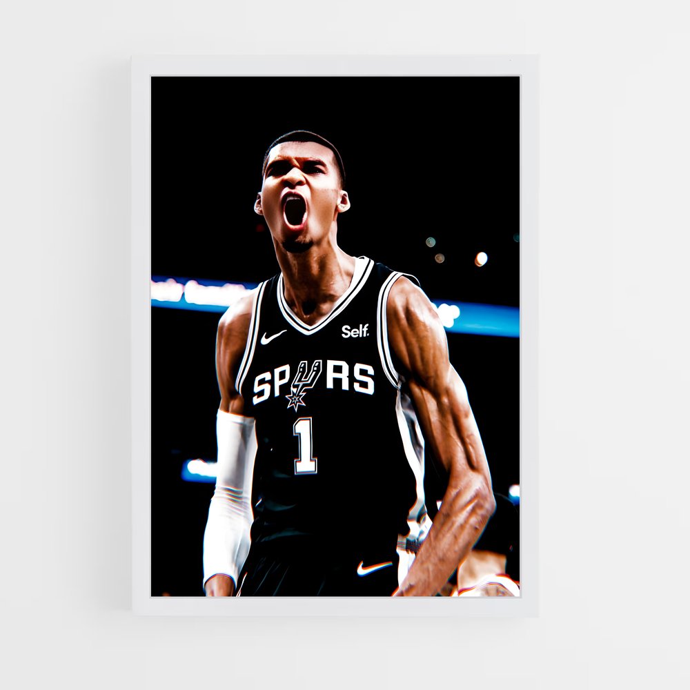 Poster Énergie Spurs – affiche Basketball (vue 3)