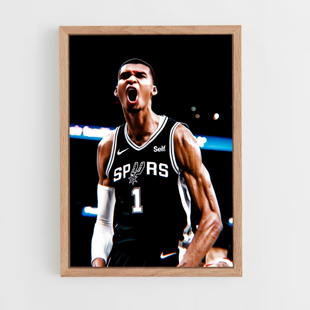 Poster Énergie Spurs – affiche Basketball (vue 4)