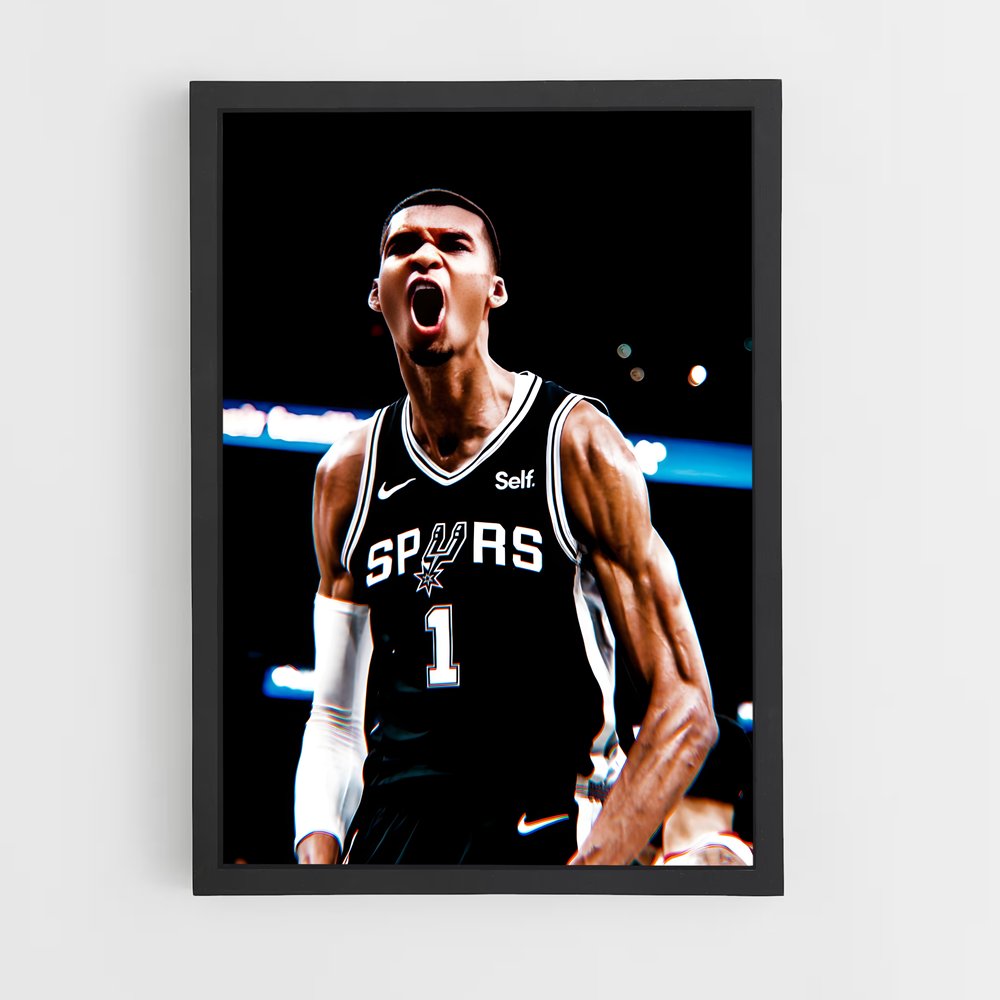 Poster Énergie Spurs – affiche Basketball (vue 2)