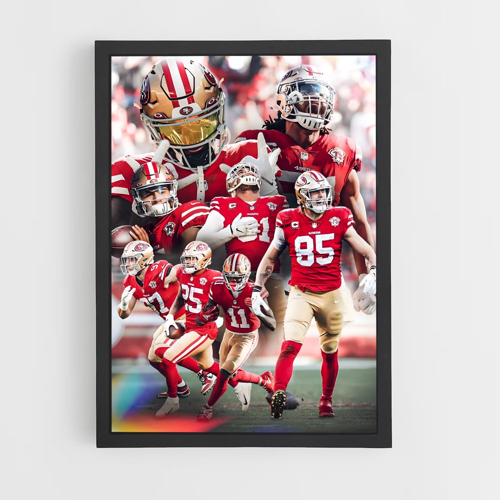 Poster Équipe San Francisco 49ers – affiche Football US (vue 2)