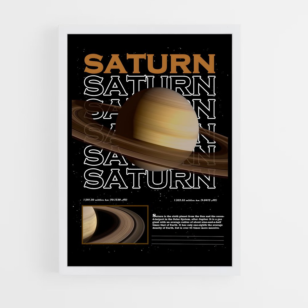 Poster Saturne Éclipse (vue 3)