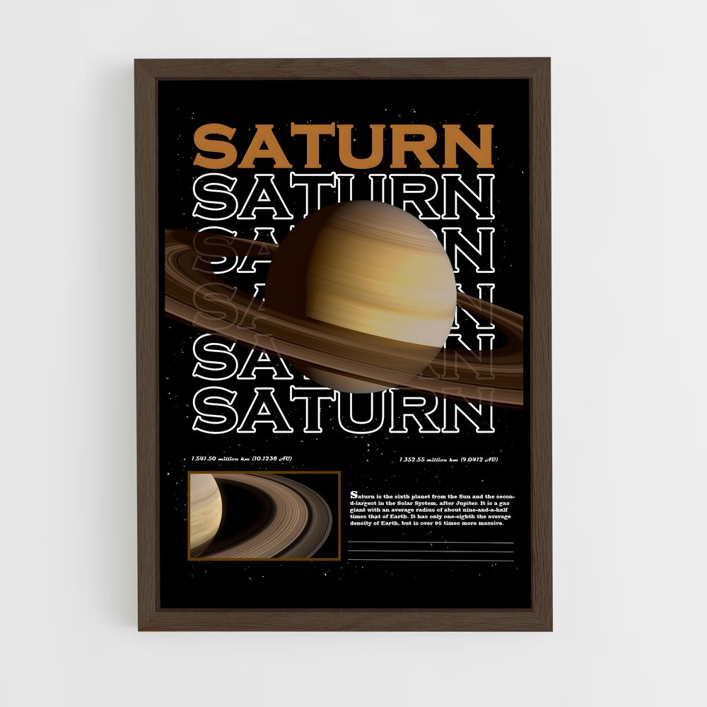 Poster Saturne Éclipse (vue 5)