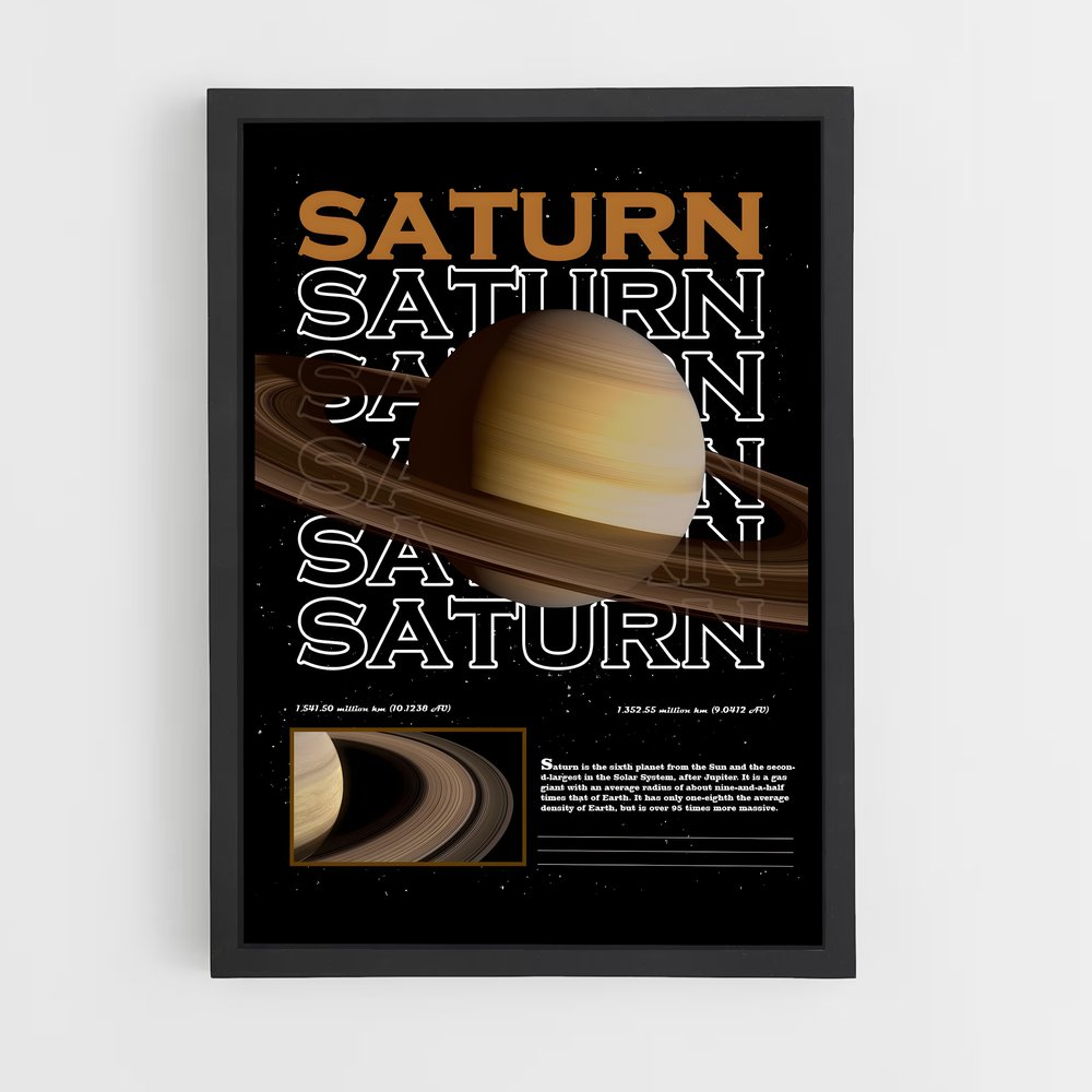 Poster Saturne Éclipse (vue 2)