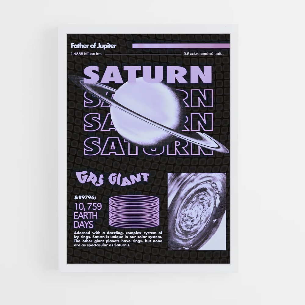 Poster Énigme de Saturne (vue 3)