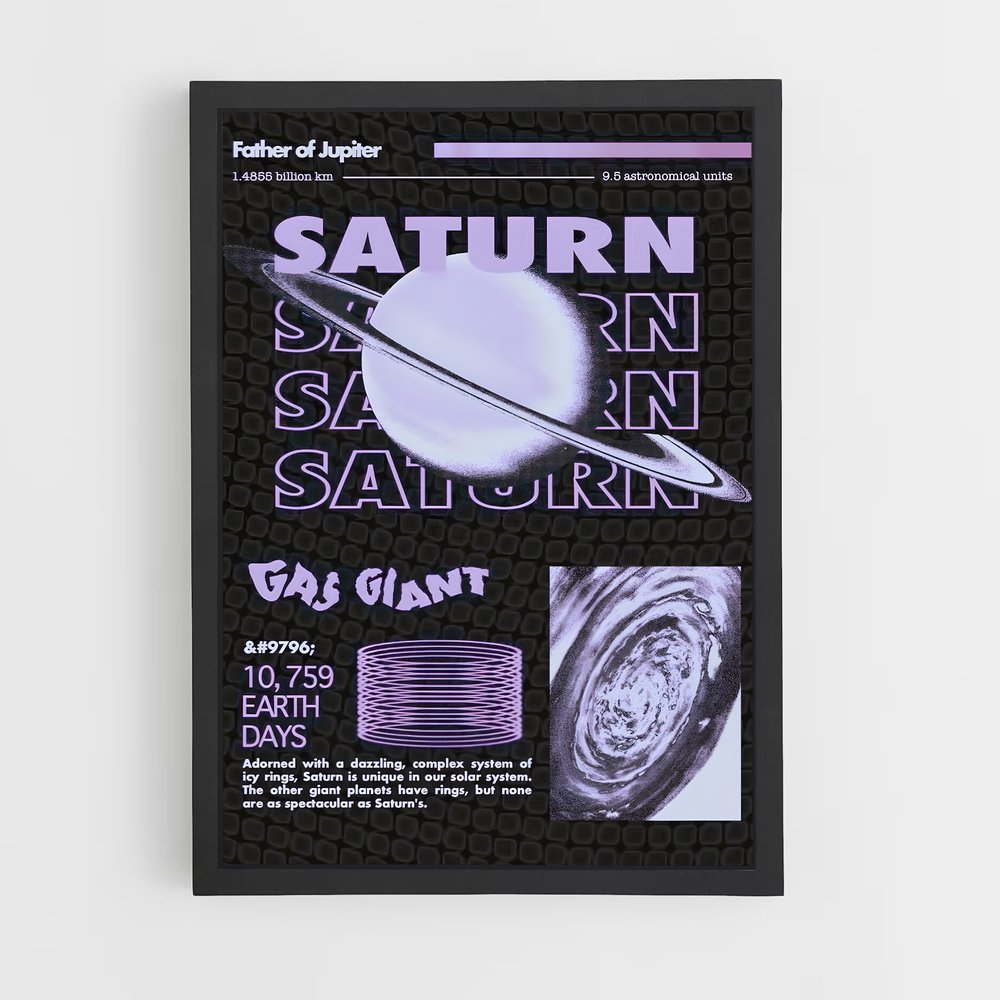 Poster Énigme de Saturne (vue 2)