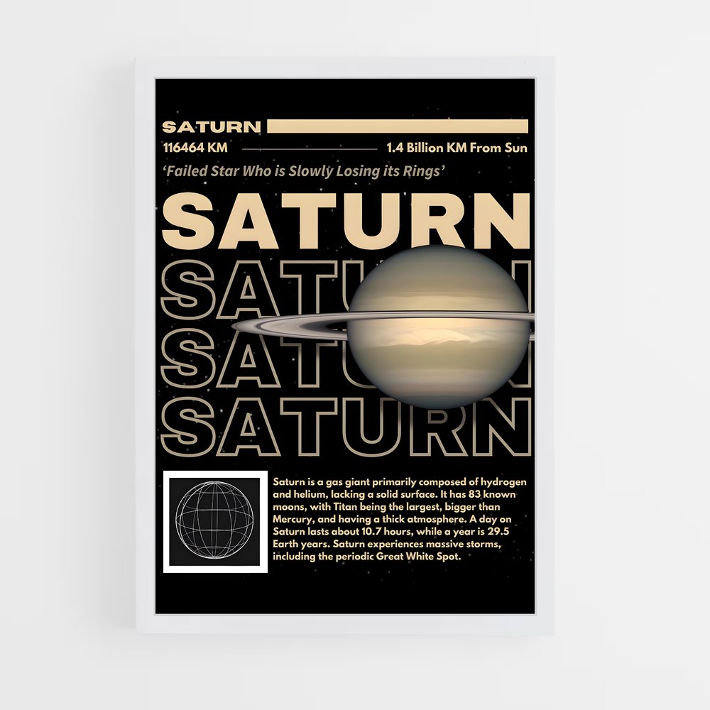 Poster Saturne Star (vue 3)