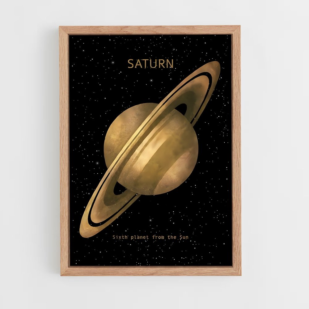 Poster Saturne Doré (vue 4)