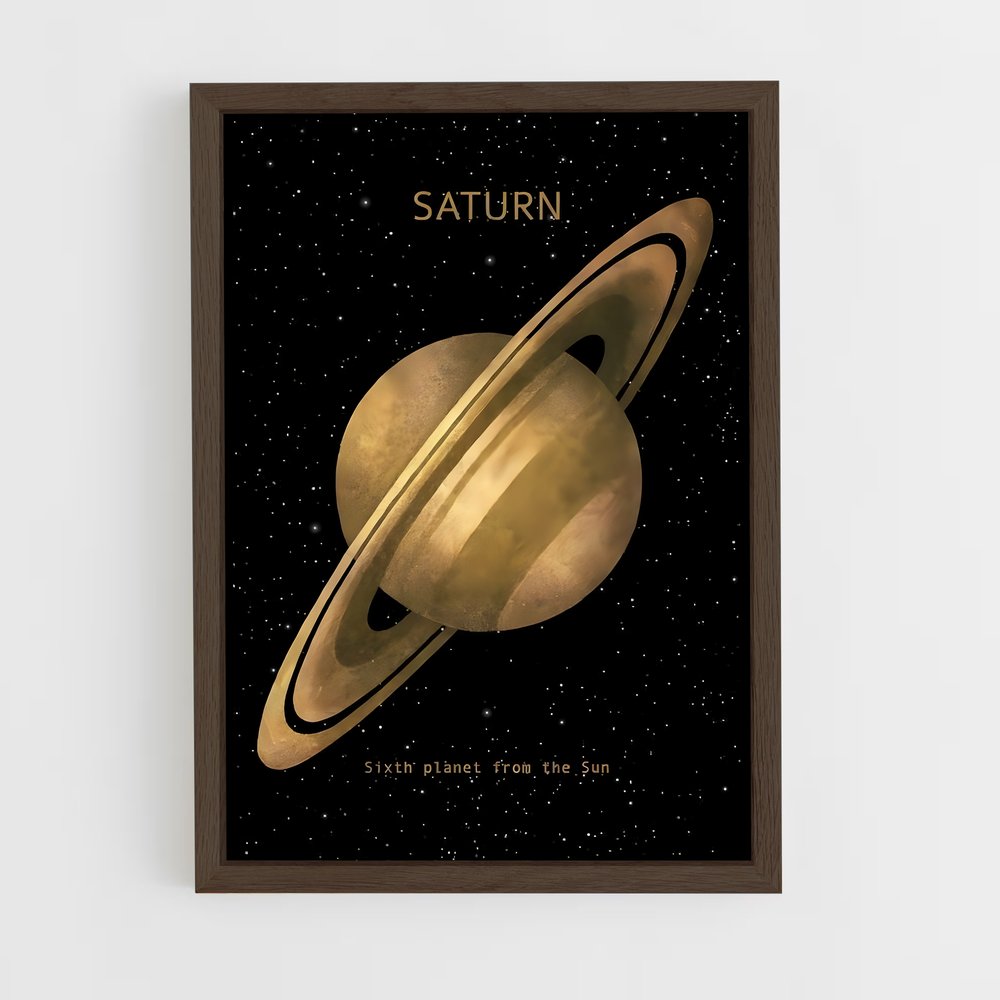 Poster Saturne Doré (vue 5)