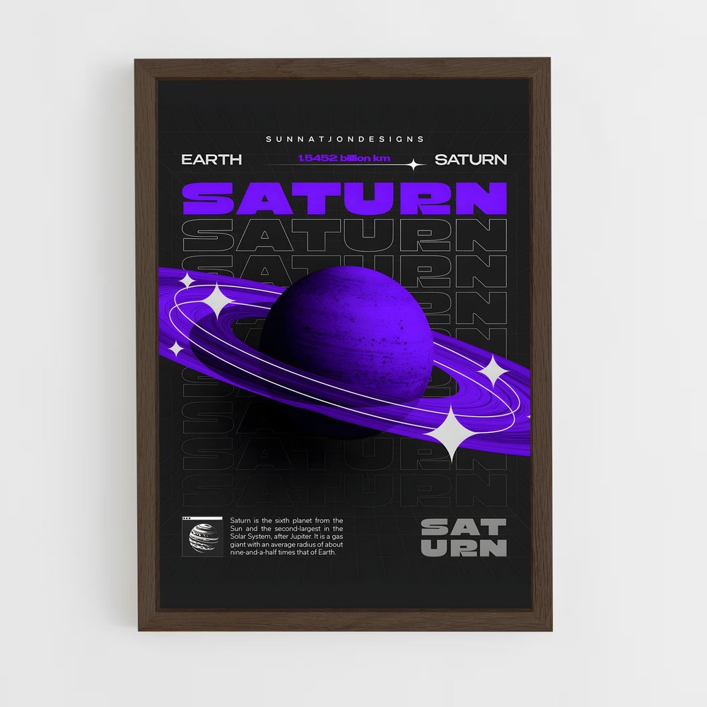 Poster Saturn Cosmic Journey (vue 5)