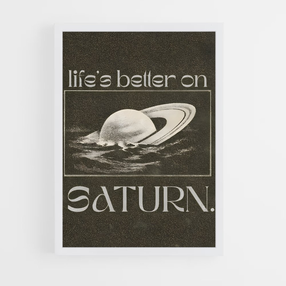 Poster Saturne Mystique – affiche Système solaire (vue 3)