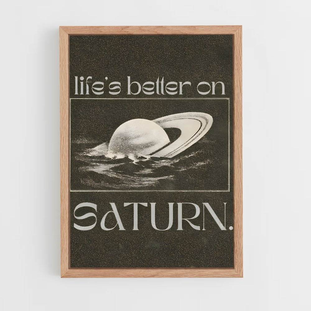 Poster Saturne Mystique – affiche Système solaire (vue 4)