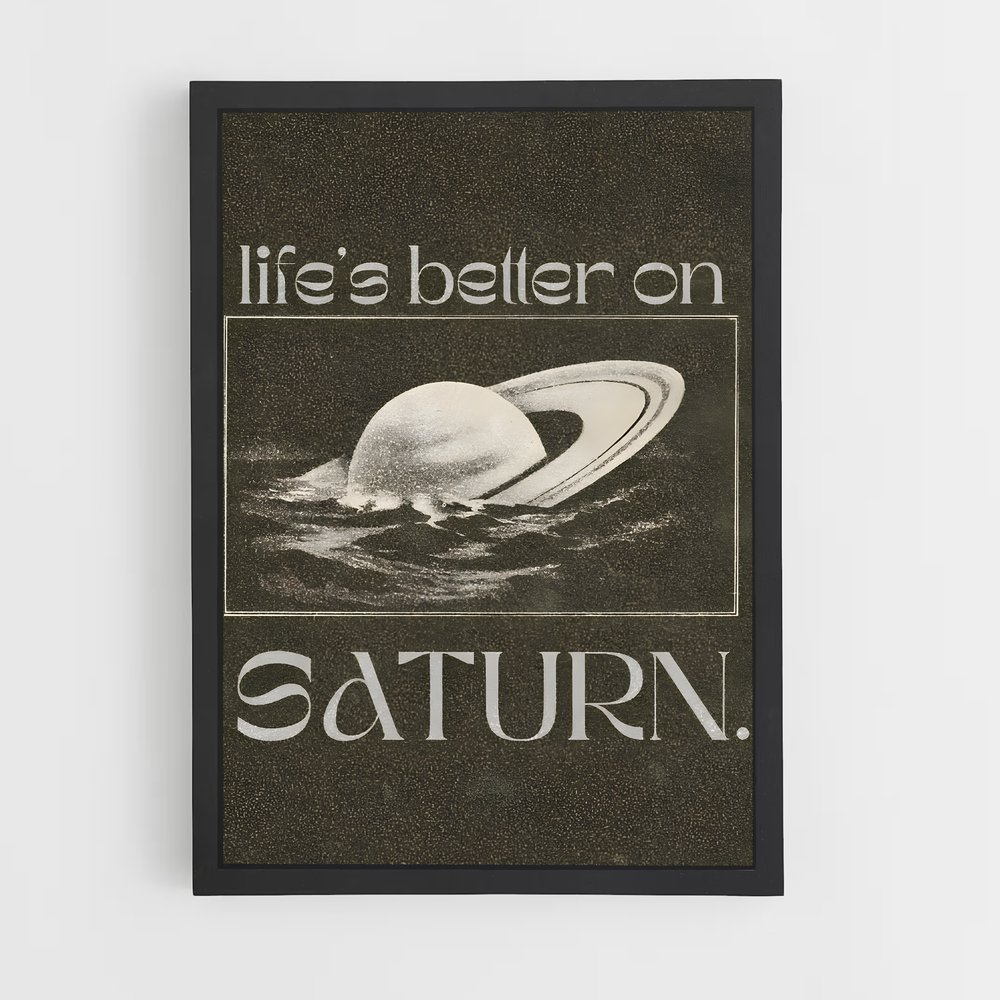 Poster Saturne Mystique – affiche Système solaire (vue 2)
