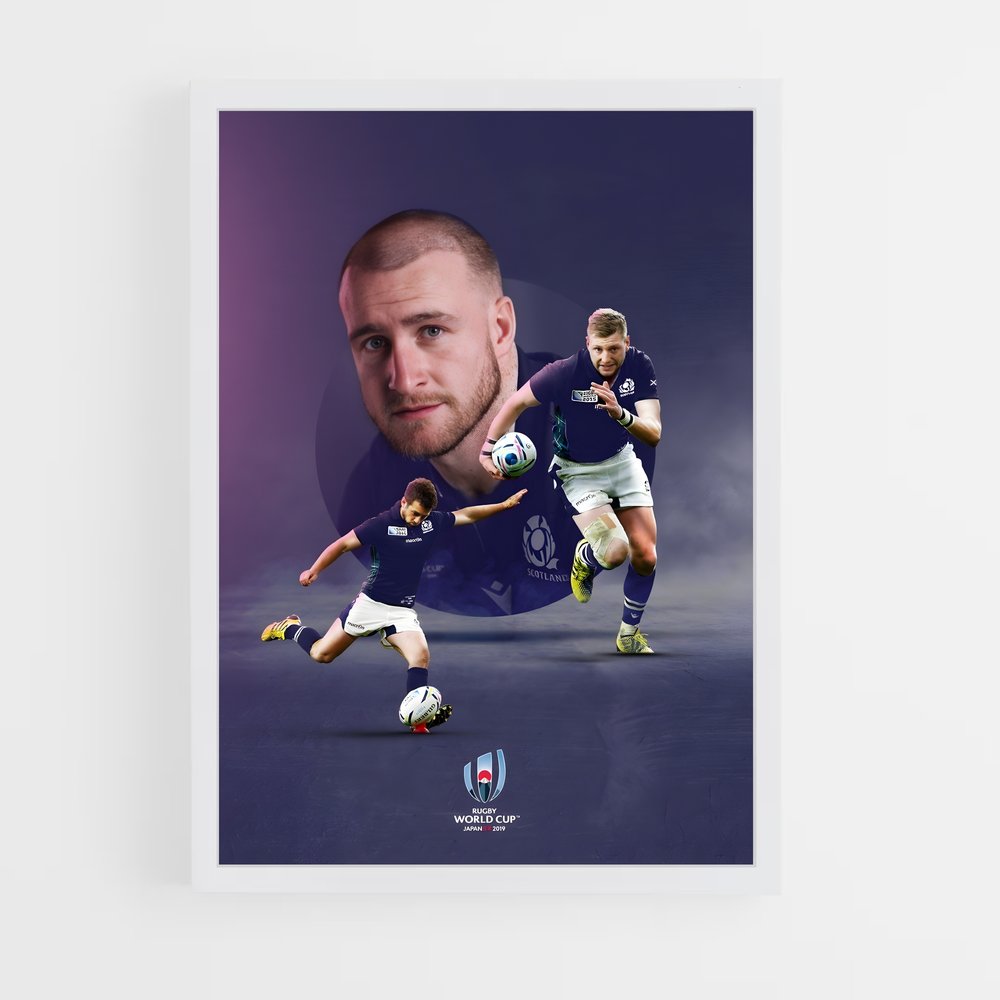 Poster Rugby Écosse Dynamique (vue 3)