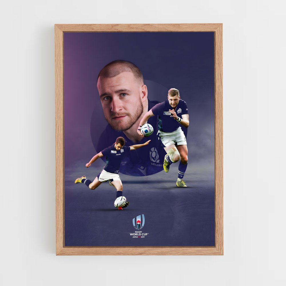 Poster Rugby Écosse Dynamique (vue 4)