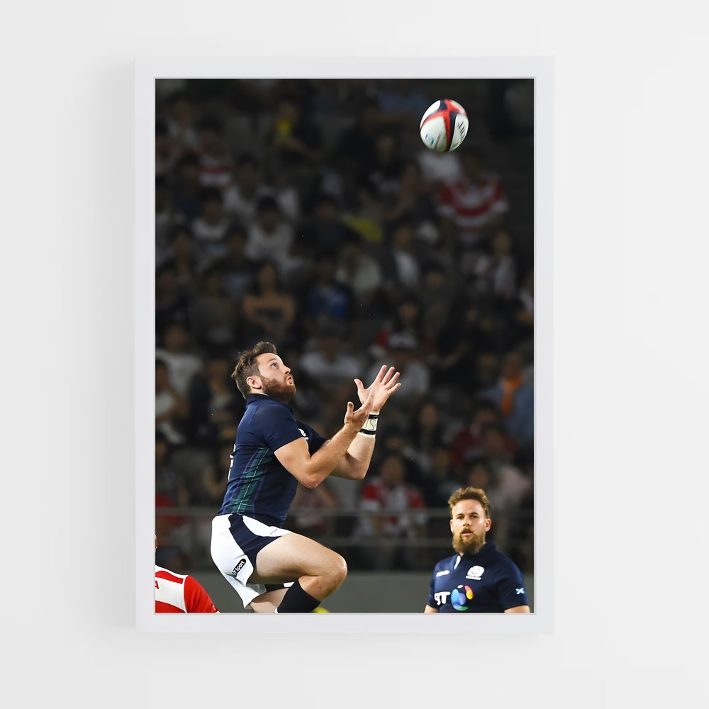 Poster Scottish Rugby Catch (vue 3)