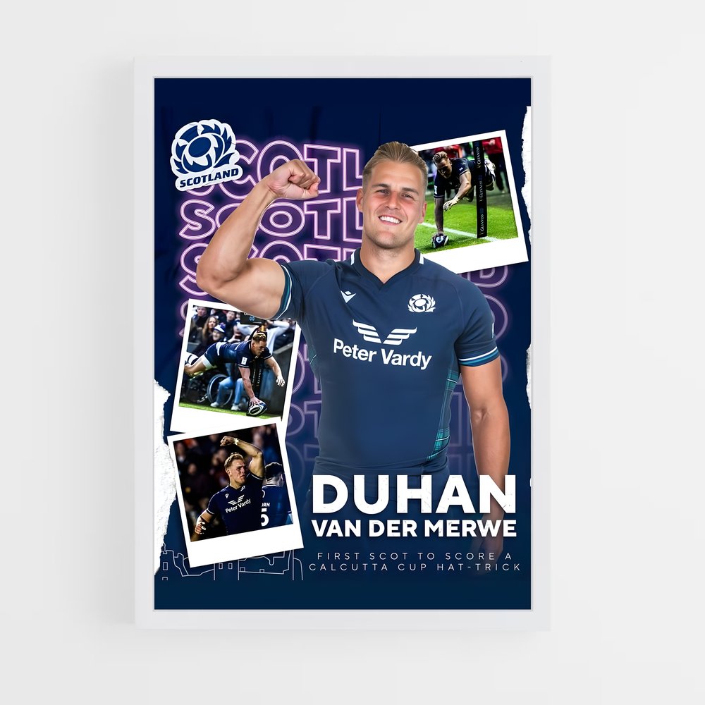 Poster Rugby Écossais Duhan (vue 3)