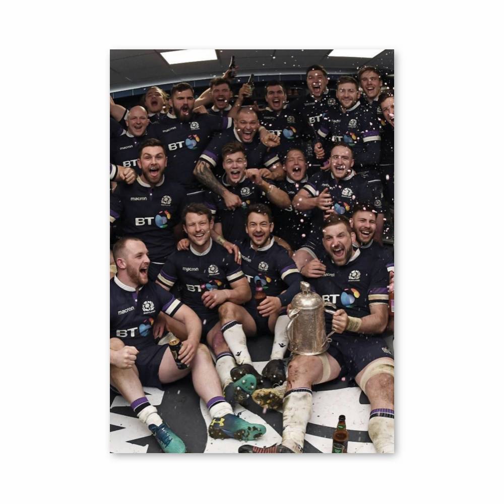 Poster Victoire Rugby Écossais