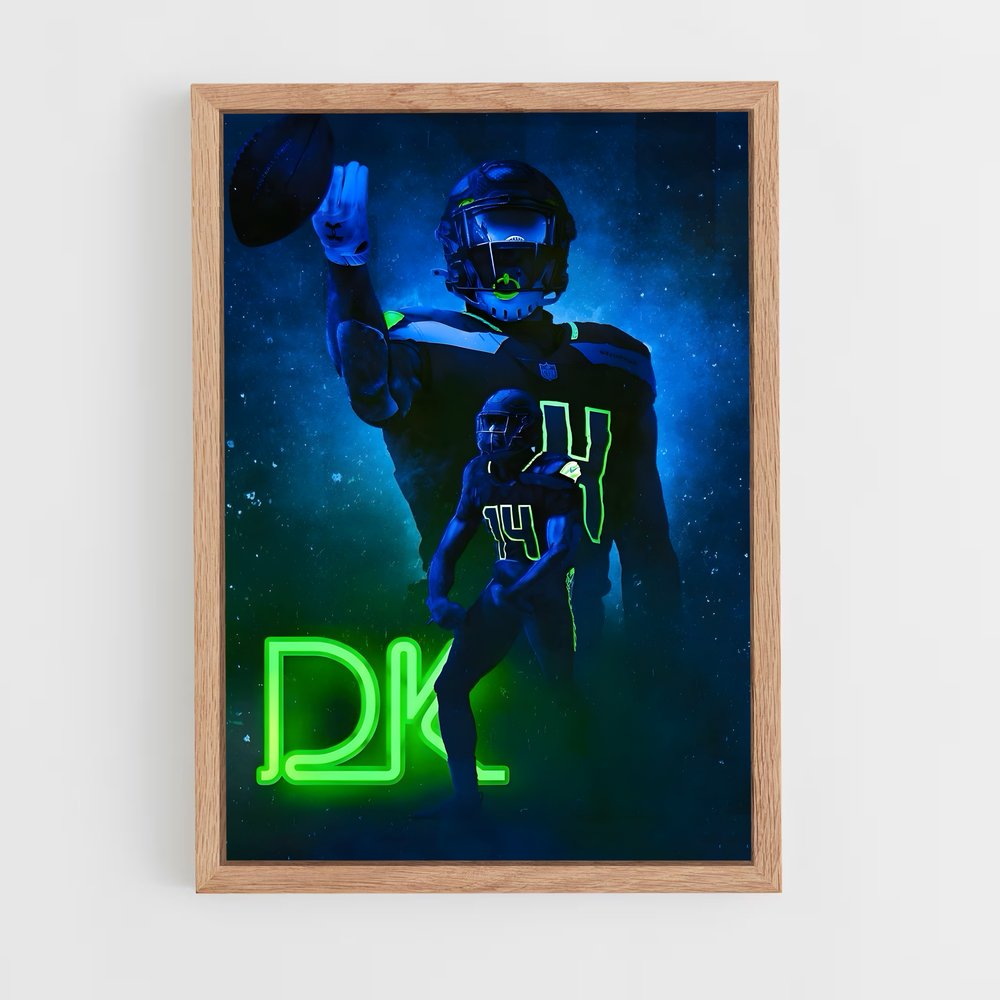 Poster Étoile Seahawks – affiche Football US (vue 4)
