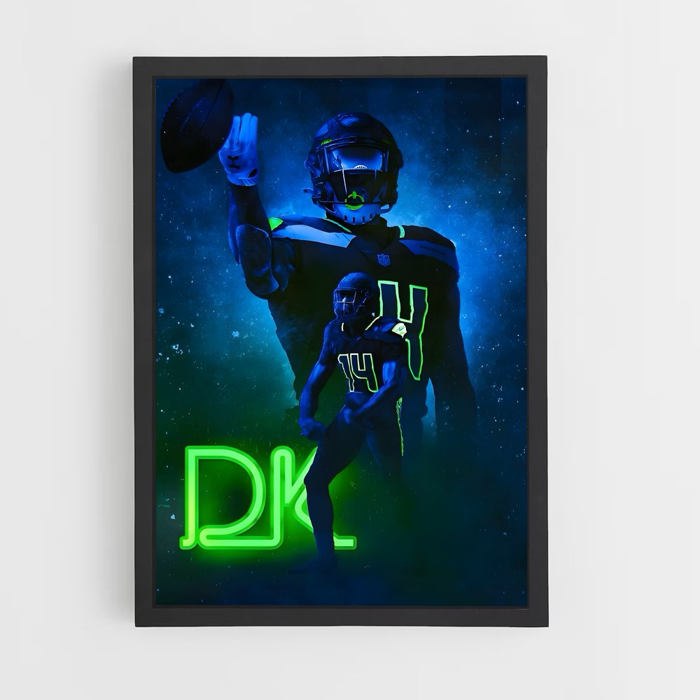 Poster Étoile Seahawks – affiche Football US (vue 2)