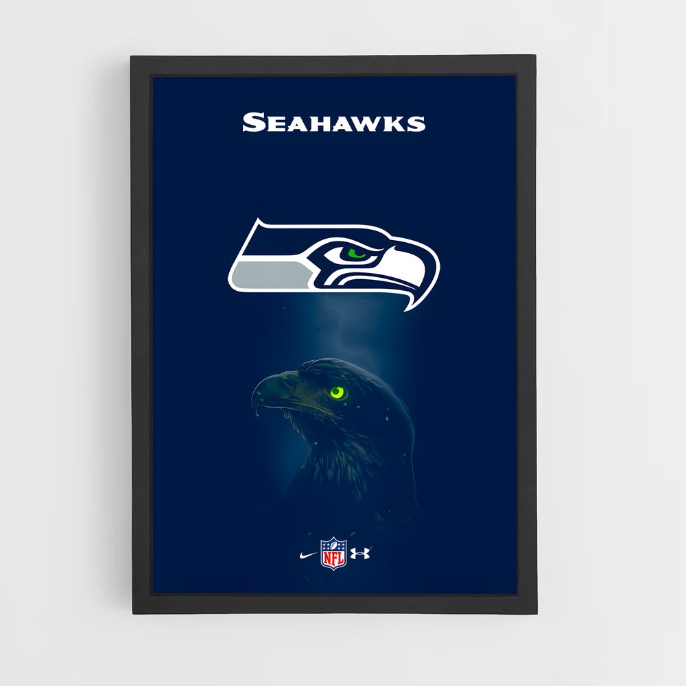 Poster Seahawk Majesty – affiche Football US (vue 2)