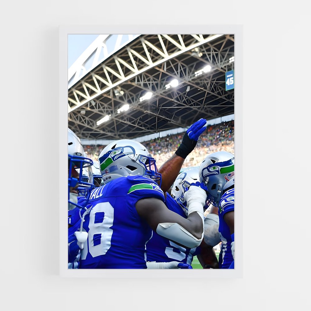 Poster Football Équipe Dynamique – affiche Football US (vue 3)