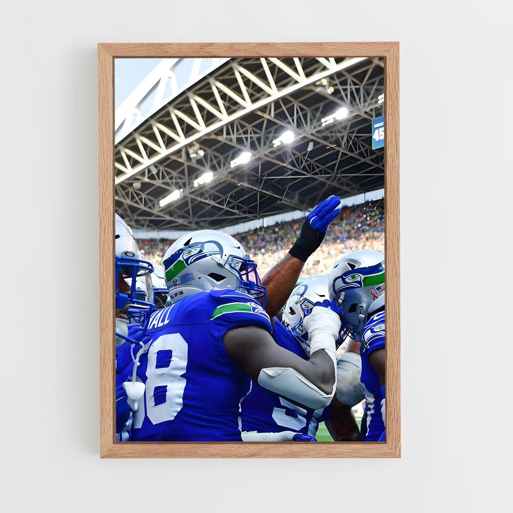Poster Football Équipe Dynamique – affiche Football US (vue 4)