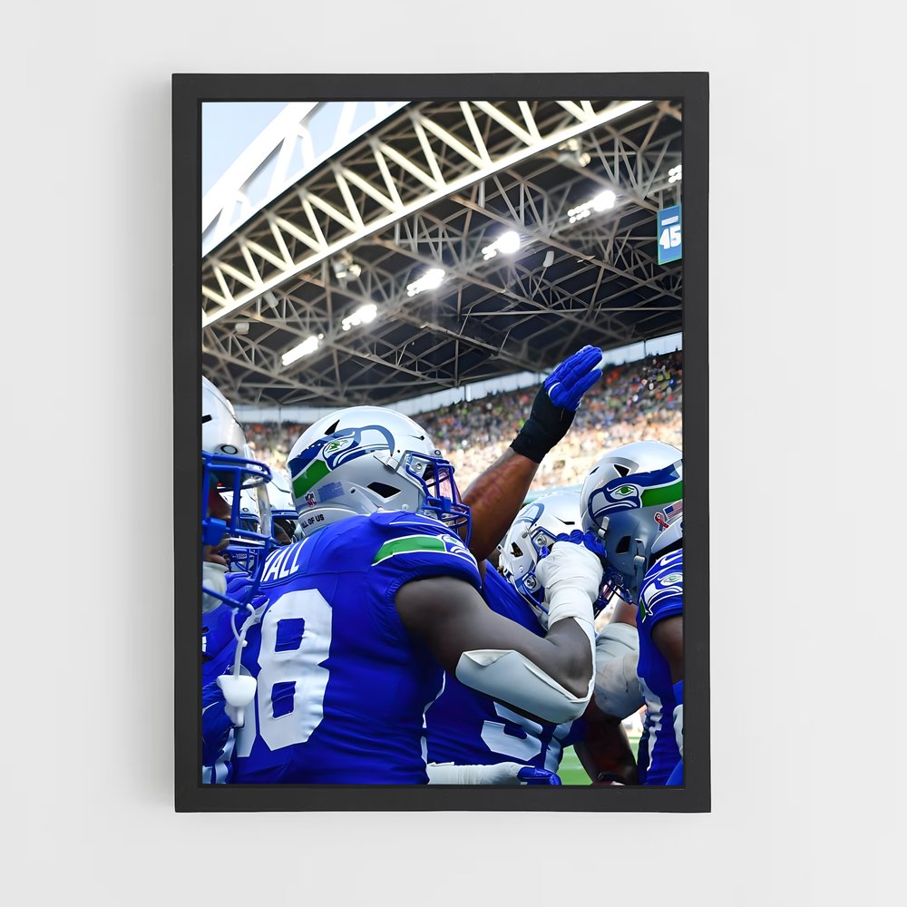 Poster Football Équipe Dynamique – affiche Football US (vue 2)