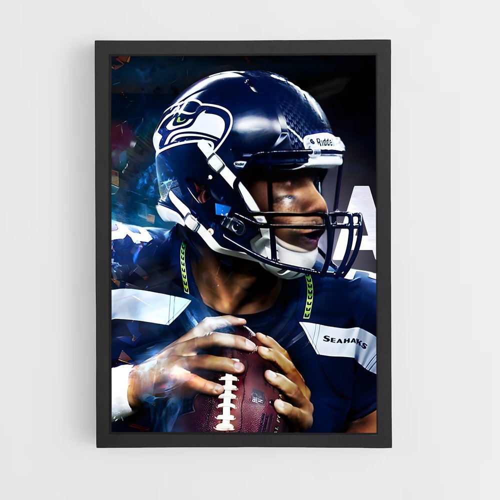 Poster Quarterback Dynamique – affiche Football US (vue 2)
