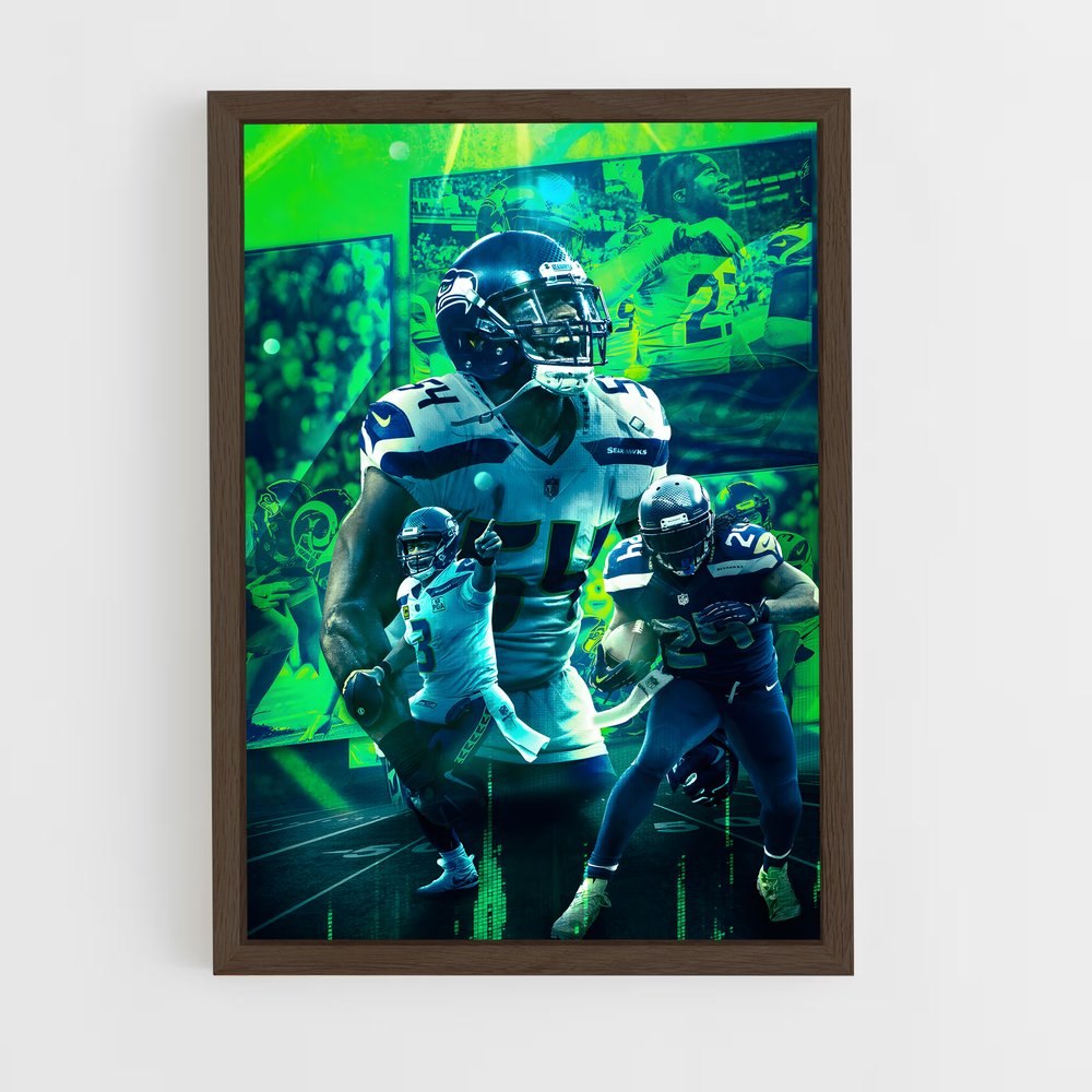 Poster Voie des Seahawks – affiche Football US (vue 5)
