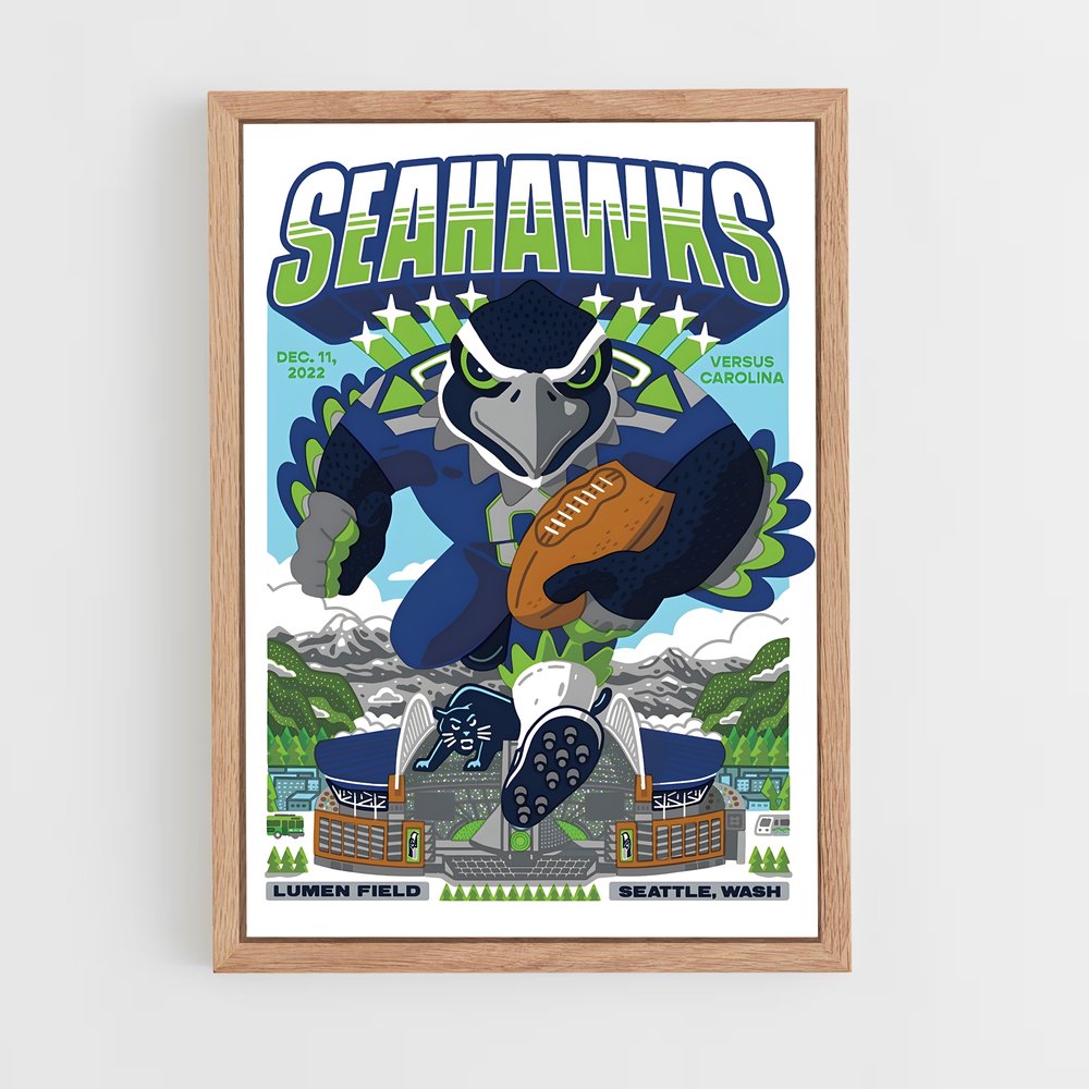 Poster Seahawks Intensity – affiche Football US (vue 4)