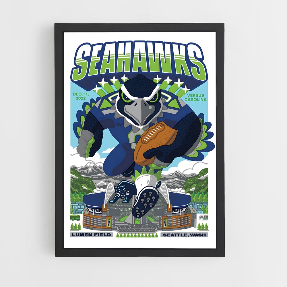 Poster Seahawks Intensity – affiche Football US (vue 2)