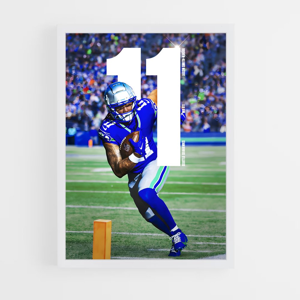 Poster Touchdown Seahawks – affiche Football US (vue 3)