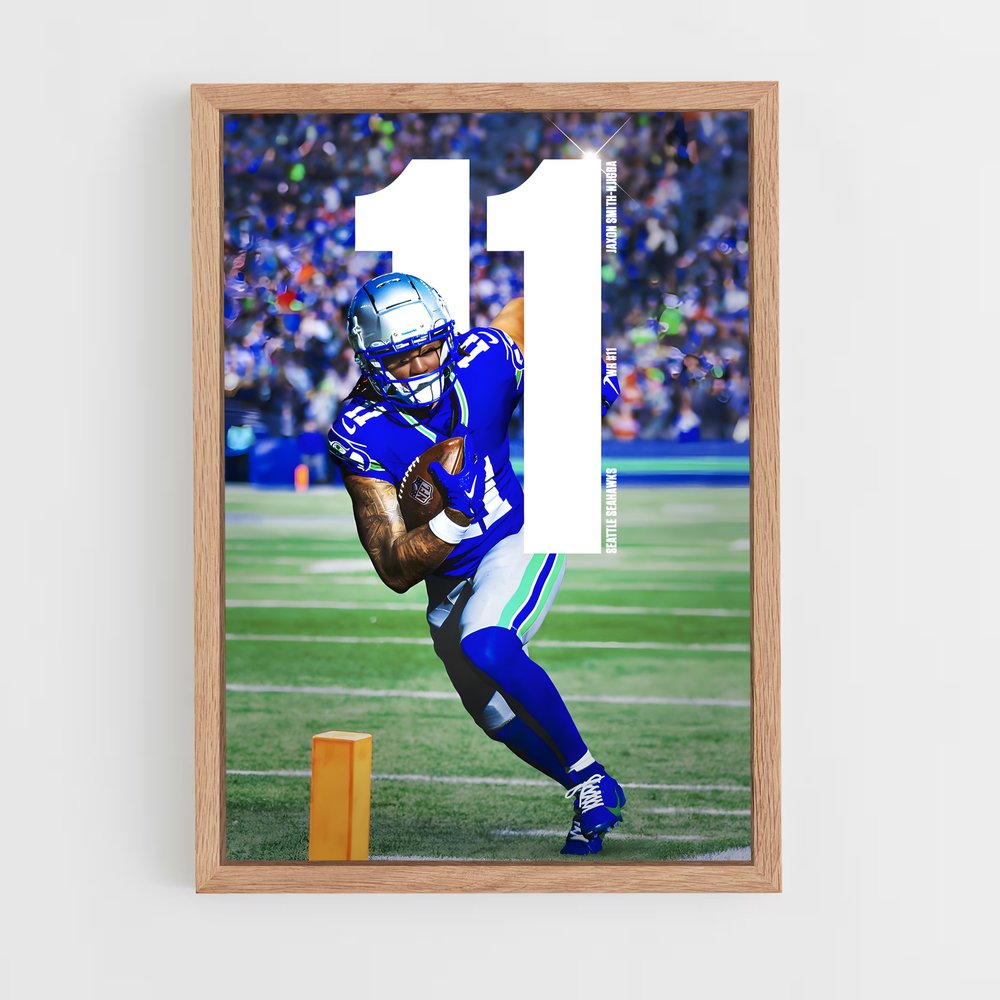 Poster Touchdown Seahawks – affiche Football US (vue 4)