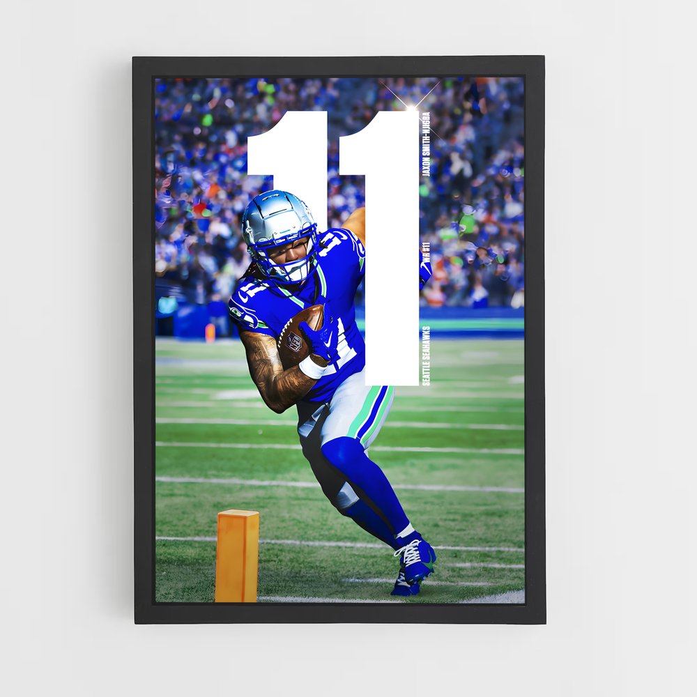 Poster Touchdown Seahawks – affiche Football US (vue 2)