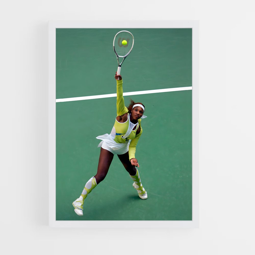 Poster Serena Williams Vert – affiche Tennis (vue 3)
