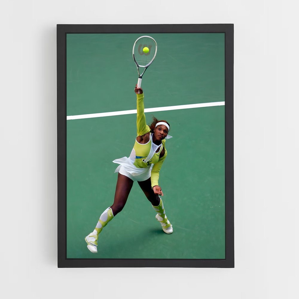 Poster Serena Williams Vert – affiche Tennis (vue 2)