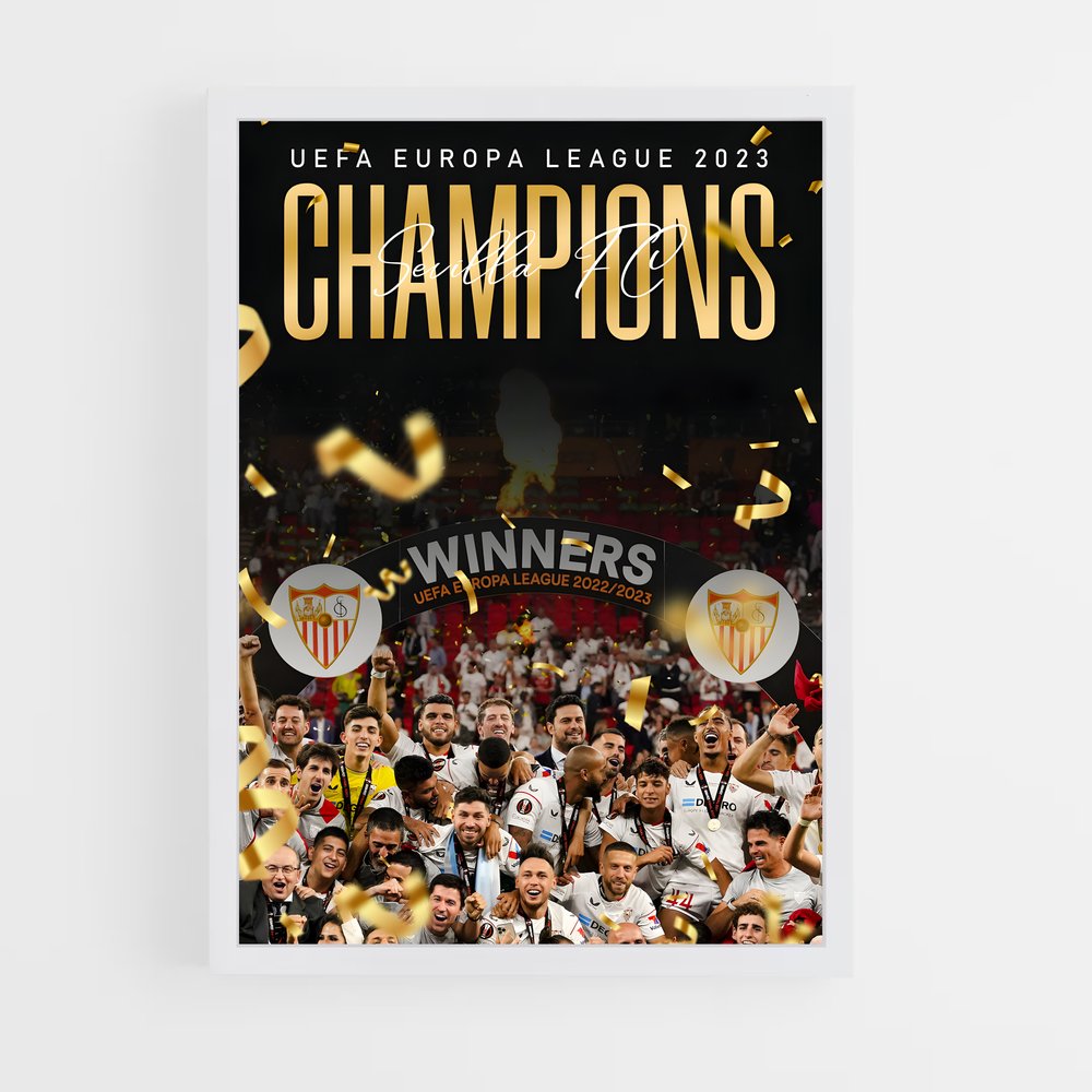Poster Champions Séville FC – affiche Football (vue 3)