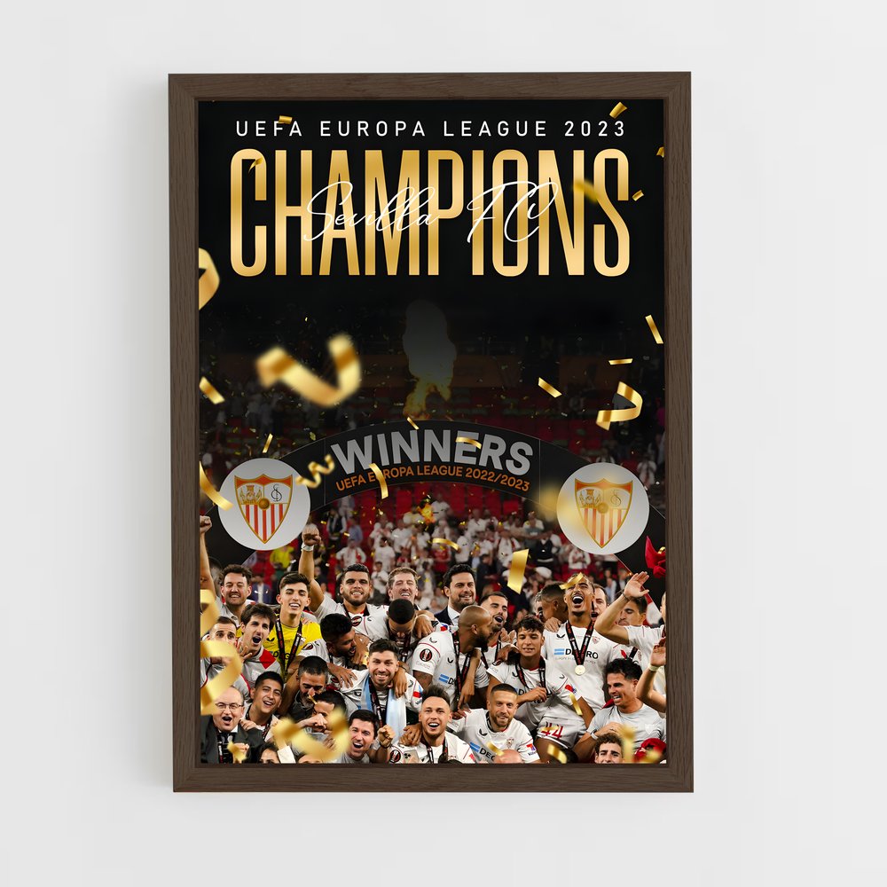 Poster Champions Séville FC – affiche Football (vue 5)