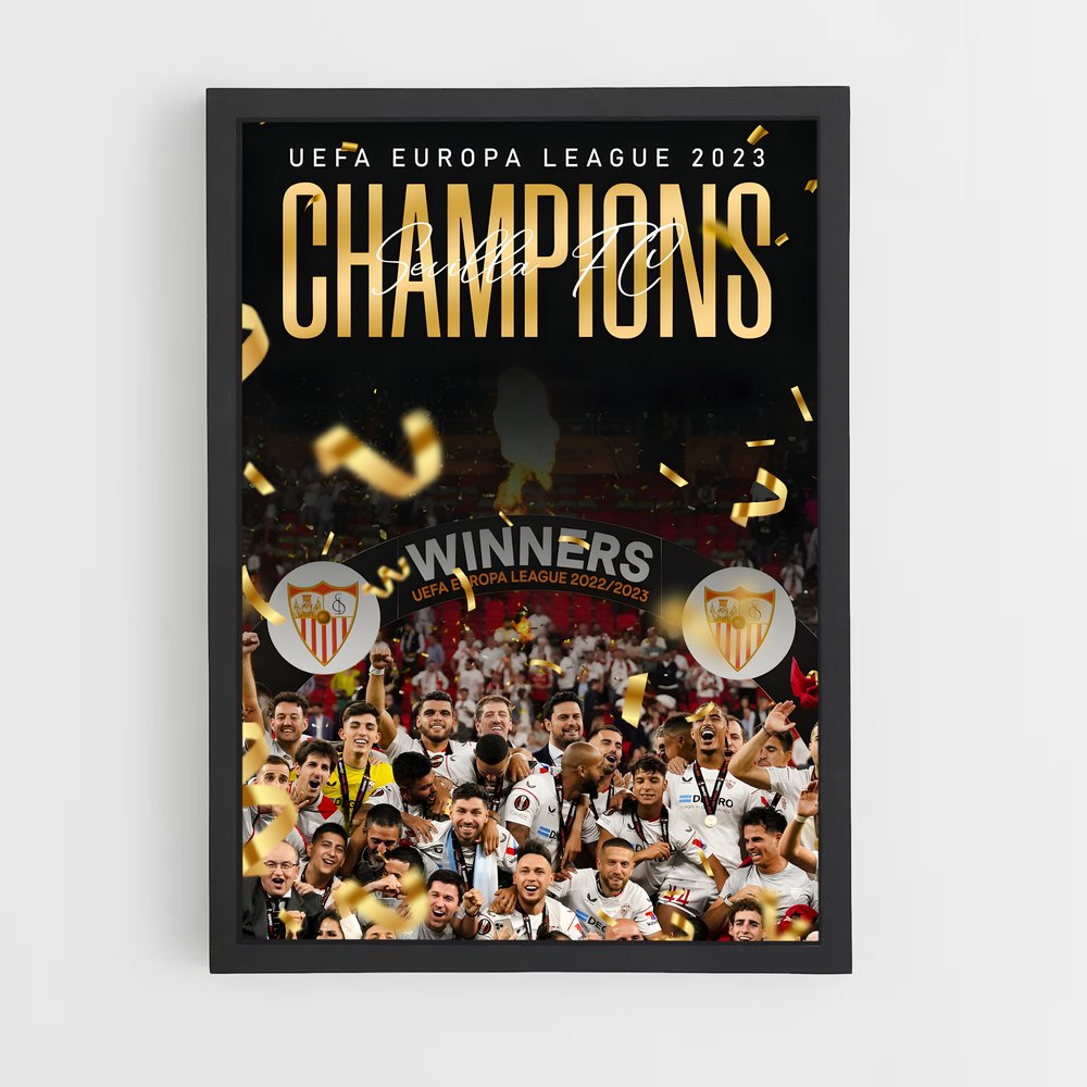 Poster Champions Séville FC – affiche Football (vue 2)